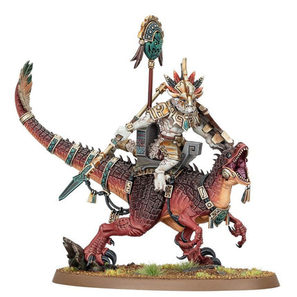 Dit is een afbeelding van het miniatuur Saurus Scar-Veteran On Aggradon - Seraphon voor het spel Warhammer, te koop bij Tabletop Miniature Wargames spellenwinkel Speldorado in delft