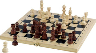 Dit is een foto van het spel Schaak Cassette Licht, - Natural Games te koop bij Speldorado Spellenwinkel Delft