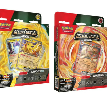 Dit is een foto van het spel Deluxe Battle Deck Ninetales/Zapdos ex - Pokemon te koop bij Speldorado Spellenwinkel Delft