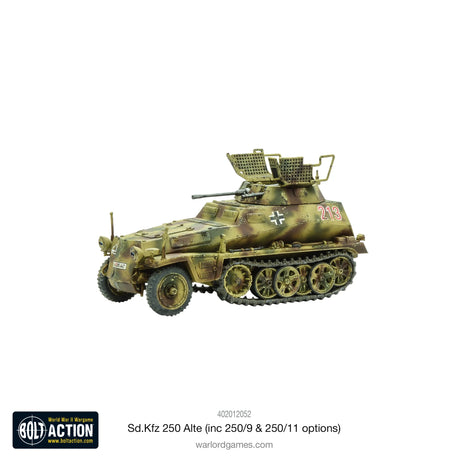 Sd.Kfz.250 (Alte) Half-Track (Options for 250/1, 250/3, 250/10) voor Bolt Action - duitsers vehicle schaal 1:58 miniatuur