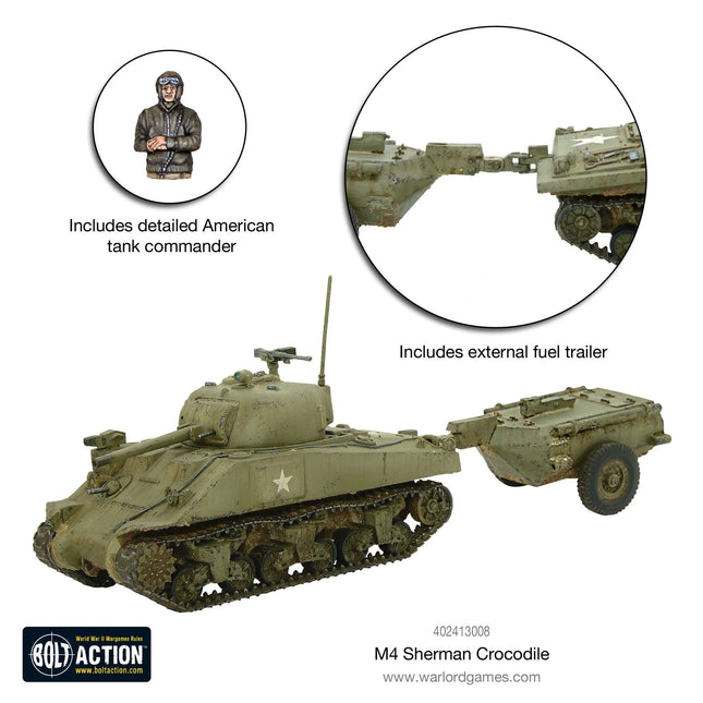Dit is een foto van het spel Sherman Crocodile Flamethrower Tank te koop bij Speldorado Spellenwinkel Delft