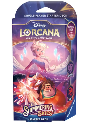 Disney Lorcana Shimmering Skies - Starter Deck - Elsa & Ralph– set Shimmering Skies - Starter