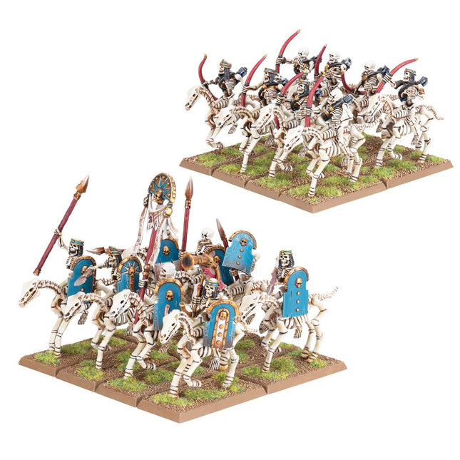 Dit is een foto van het spel Skeleton Horsemen - Tomb Kings of Khemri te koop bij Speldorado Spellenwinkel Delft