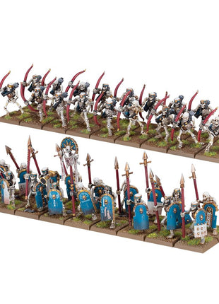 Dit is een afbeelding van het miniatuur Skeleton Warriors - Tomb Kings of Khemri voor het spel Warhammer, te koop bij Tabletop Miniature Wargames spellenwinkel Speldorado in delft