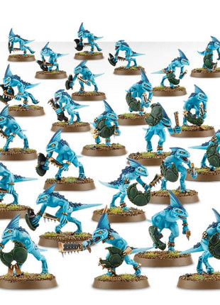 Dit is een afbeelding van het miniatuur Skinks - Seraphon voor het spel Warhammer, te koop bij Tabletop Miniature Wargames spellenwinkel Speldorado in delft