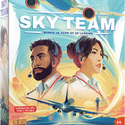Speldoos van Sky Team, een coöperatief dobbelplaats-spel over vliegtuigen, stiltecommunicatie en spannende scenario’s.