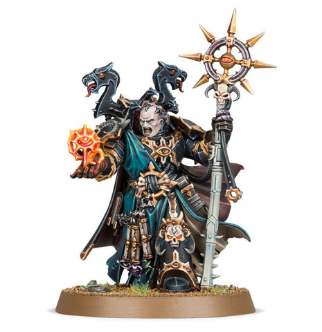 Dit is een afbeelding van het miniatuur Sorcerer - Chaos Space Marines voor het spel Warhammer, te koop bij Tabletop Miniature Wargames spellenwinkel Speldorado in delft