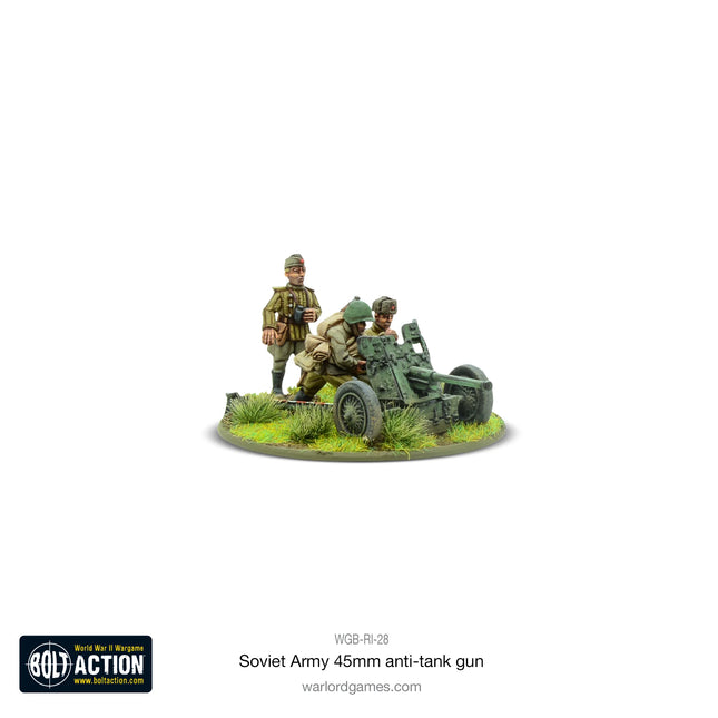 Dit is een foto van het spel Soviet Army 45mm Anti Tank Gun te koop bij Speldorado Spellenwinkel Delft