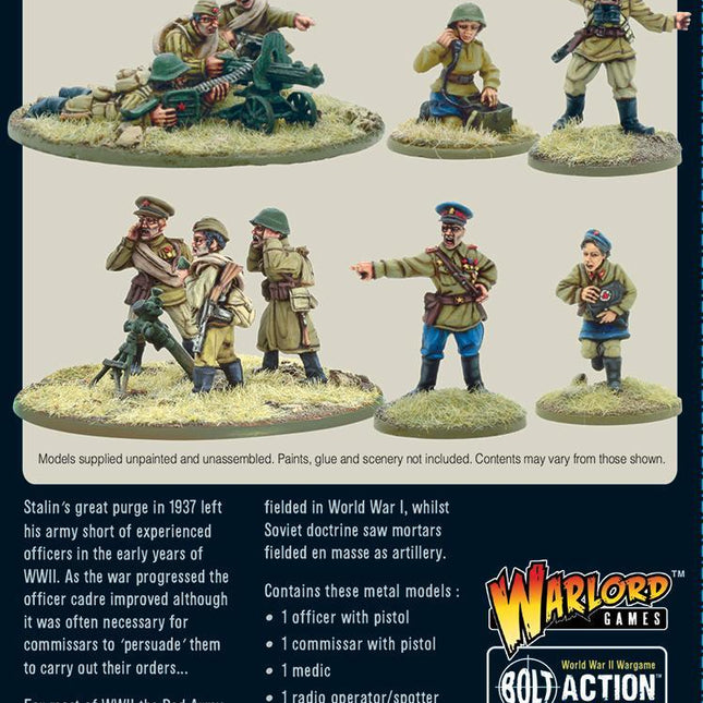 Dit is een foto van het spel Soviet Army Support Group (HQ, Mortar & MMG) te koop bij Speldorado Spellenwinkel Delft