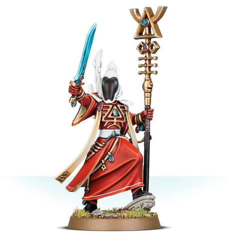 Dit is een afbeelding van het miniatuur Spiritseer - Aeldari voor het spel Warhammer, te koop bij Tabletop Miniature Wargames spellenwinkel Speldorado in delft