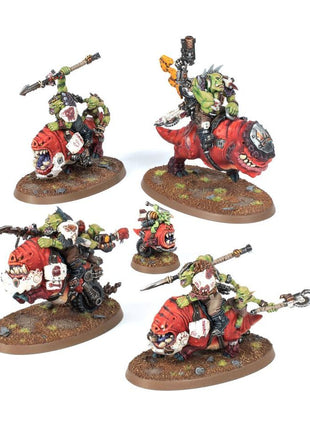 Dit is een afbeelding van het miniatuur Squighog Boyz - Orks voor het spel Warhammer, te koop bij Tabletop Miniature Wargames spellenwinkel Speldorado in delft