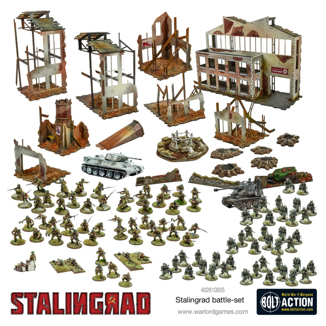 Dit is een foto van het spel Stalingrad Battle-Set - En te koop bij Speldorado Spellenwinkel Delft