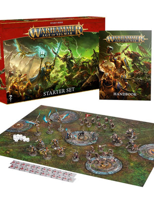 Dit is een afbeelding van het miniatuur Starter Set (Eng) - Age of Sigmar voor het spel Warhammer, te koop bij Tabletop Miniature Wargames spellenwinkel Speldorado in delft