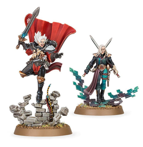 Dit is een afbeelding van het miniatuur Ephrael Stern & Kyganil - Adepta Sororitas voor het spel Warhammer, te koop bij Tabletop Miniature Wargames spellenwinkel Speldorado in delft
