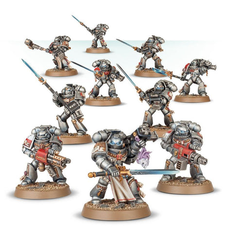 Dit is een afbeelding van het miniatuur Strike Squad - Grey Knights voor het spel Warhammer, te koop bij Tabletop Miniature Wargames spellenwinkel Speldorado in delft