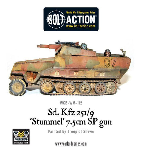Dit is een foto van het spel Sd.Kfz 251/9 Ausf D (Stummel) Half track te koop bij Speldorado Spellenwinkel Delft