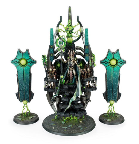 Dit is een afbeelding van het miniatuur Szarekh The Silent King - Necrons voor het spel Warhammer, te koop bij Tabletop Miniature Wargames spellenwinkel Speldorado in delft