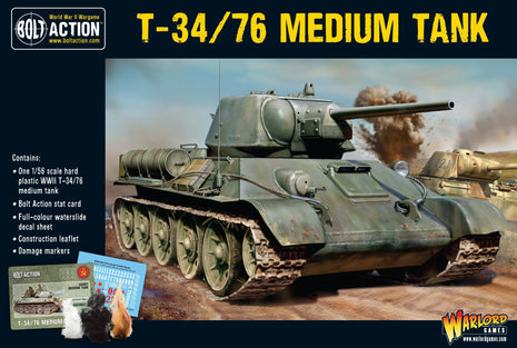 T34/76 Medium Tank voor Bolt Action - russen vehicle schaal 1:58 miniatuur