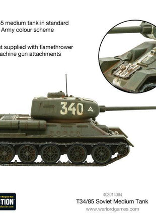 Dit is een foto van het spel T34/85 Medium Tank te koop bij Speldorado Spellenwinkel Delft
