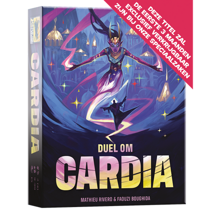 Twee spelers in een snel duel, strategisch kaartspel Duel for Cardia met slimme timing en tactische keuzes.