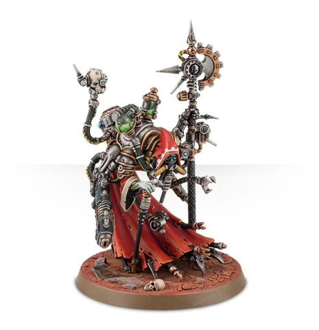 Dit is een afbeelding van het miniatuur Tech-Priest Dominus - Adeptus Mechanicus voor het spel Warhammer, te koop bij Tabletop Miniature Wargames spellenwinkel Speldorado in delft