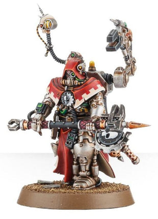 Dit is een afbeelding van het miniatuur Tech-Priest Enginseer - Adeptus Mechanicus voor het spel Warhammer, te koop bij Tabletop Miniature Wargames spellenwinkel Speldorado in delft