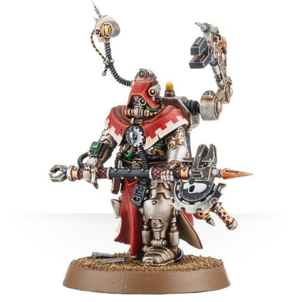 Dit is een afbeelding van het miniatuur Tech-Priest Enginseer - Adeptus Mechanicus voor het spel Warhammer, te koop bij Tabletop Miniature Wargames spellenwinkel Speldorado in delft