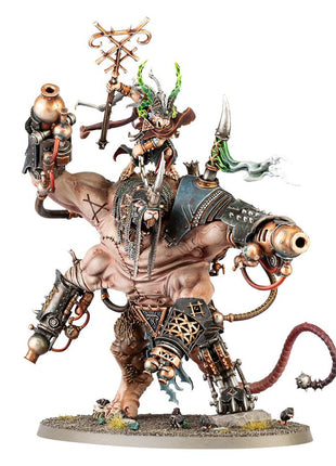 Dit is een afbeelding van het miniatuur Thanquol On Boneripper - Skaven voor het spel Warhammer, te koop bij Tabletop Miniature Wargames spellenwinkel Speldorado in delft
