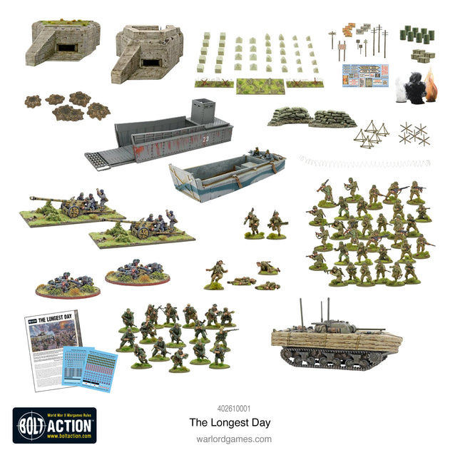 Dit is een foto van het spel The Longest Day. D-Day Battle-Set te koop bij Speldorado Spellenwinkel Delft