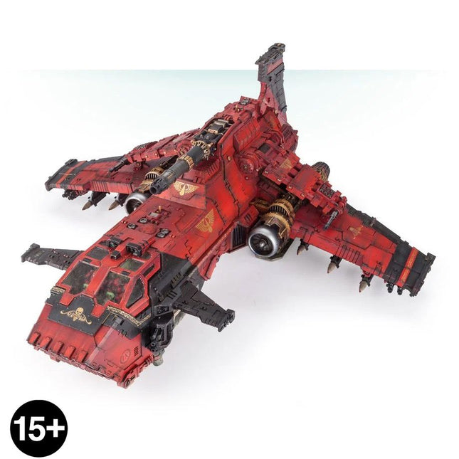 Dit is een foto van het spel Thunderhawk Gunship - Adeptus Astartes te koop bij Speldorado Spellenwinkel Delft