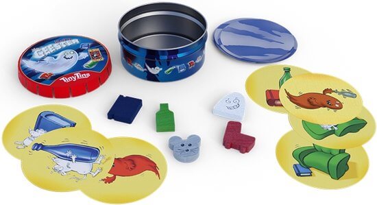 Dit is een foto van het spel Tiny Tins Vlotte Geesten te koop bij Speldorado Spellenwinkel Delft