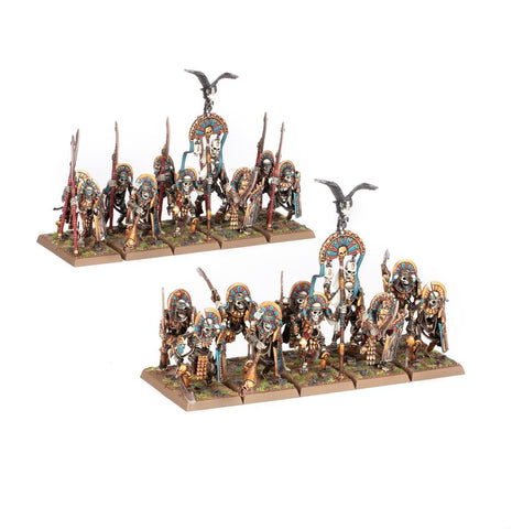 Dit is een afbeelding van het miniatuur Tomb Guard - Tomb Kings of Khemri voor het spel Warhammer, te koop bij Tabletop Miniature Wargames spellenwinkel Speldorado in delft