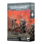 Dit is een afbeelding van het miniatuur Traitor Enforcer - Chaos Space Marines voor het spel Warhammer, te koop bij Tabletop Miniature Wargames spellenwinkel Speldorado in delft