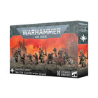 Dit is een afbeelding van het miniatuur Traitor Guardsmen Squad - Chaos Space marines voor het spel Warhammer, te koop bij Tabletop Miniature Wargames spellenwinkel Speldorado in delft