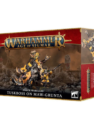 Dit is een afbeelding van het miniatuur Tuskboss On Maw-Grunta - Orruk Warclans voor het spel Warhammer, te koop bij Tabletop Miniature Wargames spellenwinkel Speldorado in delft