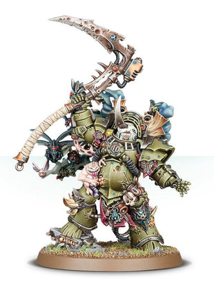 Dit is een afbeelding van het miniatuur Typhus Herald Of The Plague God - Death Guard voor het spel Warhammer, te koop bij Tabletop Miniature Wargames spellenwinkel Speldorado in delft