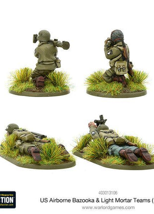 US Airborne Bazooka and Light Mortar Teams (1944-45) voor Bolt Action - amerikanen infantry schaal 1:58 miniatuur