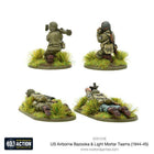 US Airborne Bazooka and Light Mortar Teams (1944-45) voor Bolt Action - amerikanen infantry schaal 1:58 miniatuur