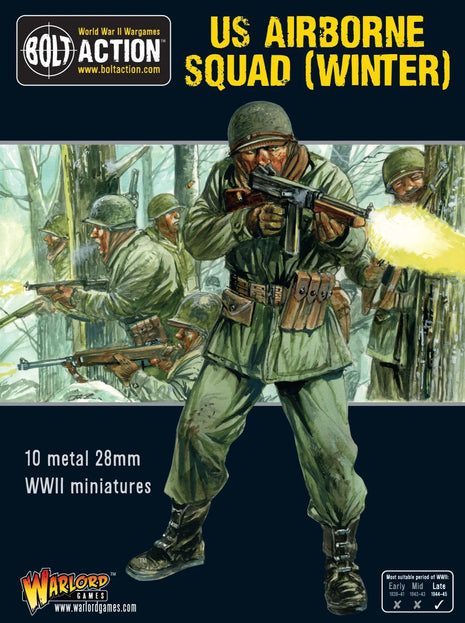US Airborne Squad (Winter) voor Bolt Action - amerikanen infantry schaal 1:58 miniatuur