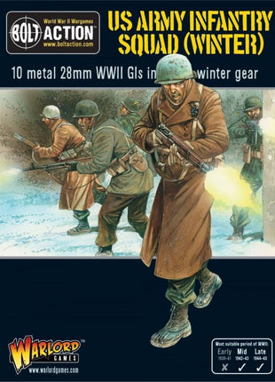 US Army Infantry Squad (Winter) voor Bolt Action - amerikanen infantry schaal 1:58 miniatuur