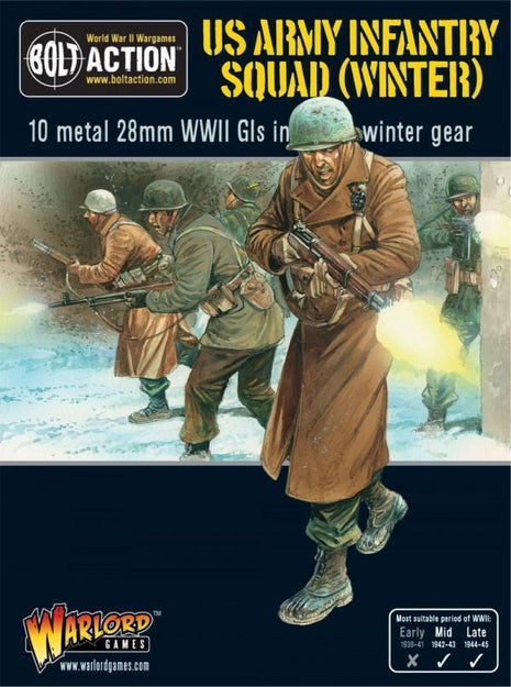 US Army Infantry Squad (Winter) voor Bolt Action - amerikanen infantry schaal 1:58 miniatuur