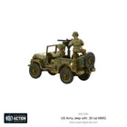 US Army Jeep with 30 Cal MMG voor Bolt Action - amerikanen vehicle schaal 1:58 miniatuur