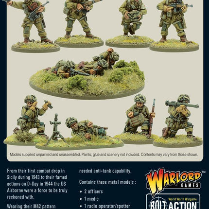 Dit is een foto van het spel US Airborne Support Group (1943-44) (HQ, Mortar & MMG) te koop bij Speldorado Spellenwinkel Delft