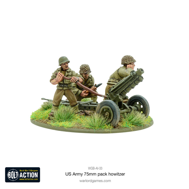 Dit is een foto van het spel US Army 75mm Howitzer Metal te koop bij Speldorado Spellenwinkel Delft