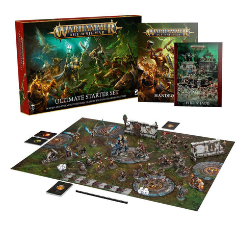 Dit is een afbeelding van het miniatuur Ultimate Starter Set Eng - Age of Sigmar voor het spel Warhammer, te koop bij Tabletop Miniature Wargames spellenwinkel Speldorado in delft