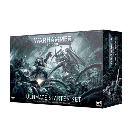 Dit is een afbeelding van het miniatuur Warhammer 40000 Ultimate Starter Set En voor het spel Warhammer, te koop bij Tabletop Miniature Wargames spellenwinkel Speldorado in delft