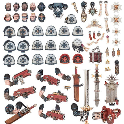 Dit is een afbeelding van het miniatuur Upgrades And Transfers - Black Templars voor het spel Warhammer, te koop bij Tabletop Miniature Wargames spellenwinkel Speldorado in delft