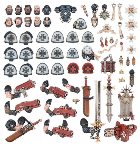 Dit is een afbeelding van het miniatuur Upgrades And Transfers - Black Templars voor het spel Warhammer, te koop bij Tabletop Miniature Wargames spellenwinkel Speldorado in delft