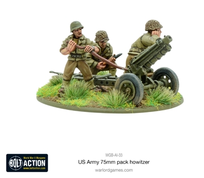 Dit is een foto van het spel US Army 75mm Howitzer Metal te koop bij Speldorado Spellenwinkel Delft