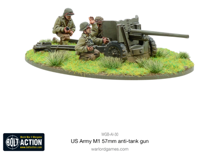 US Army M1 57mm Anti-Tank Team voor Bolt Action - amerikanen infantry schaal 1:58 miniatuur